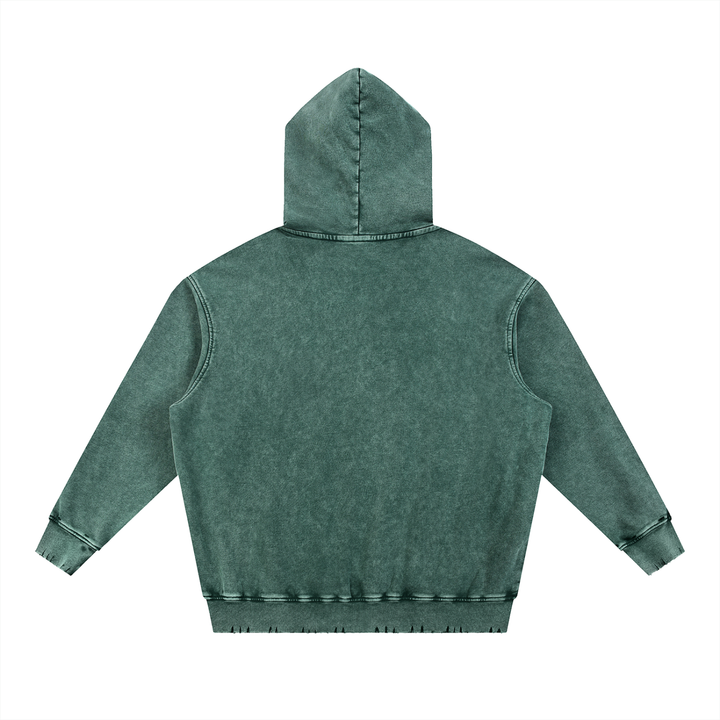 Unity Wear's Swash Snow Wash Hand-Frayed Heavyweight  Hoodie