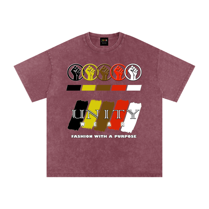 Unity Wear's Full Design Acid Wash Oversize T-Shirt - 250 GSM