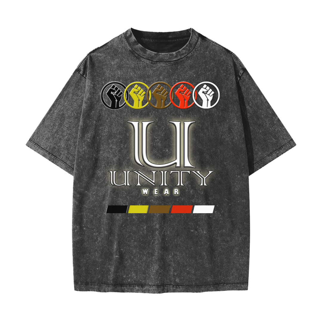 Unity,Peace ,Love ,Inclusion ,Equality ,T-Shirt ,Snow Washed