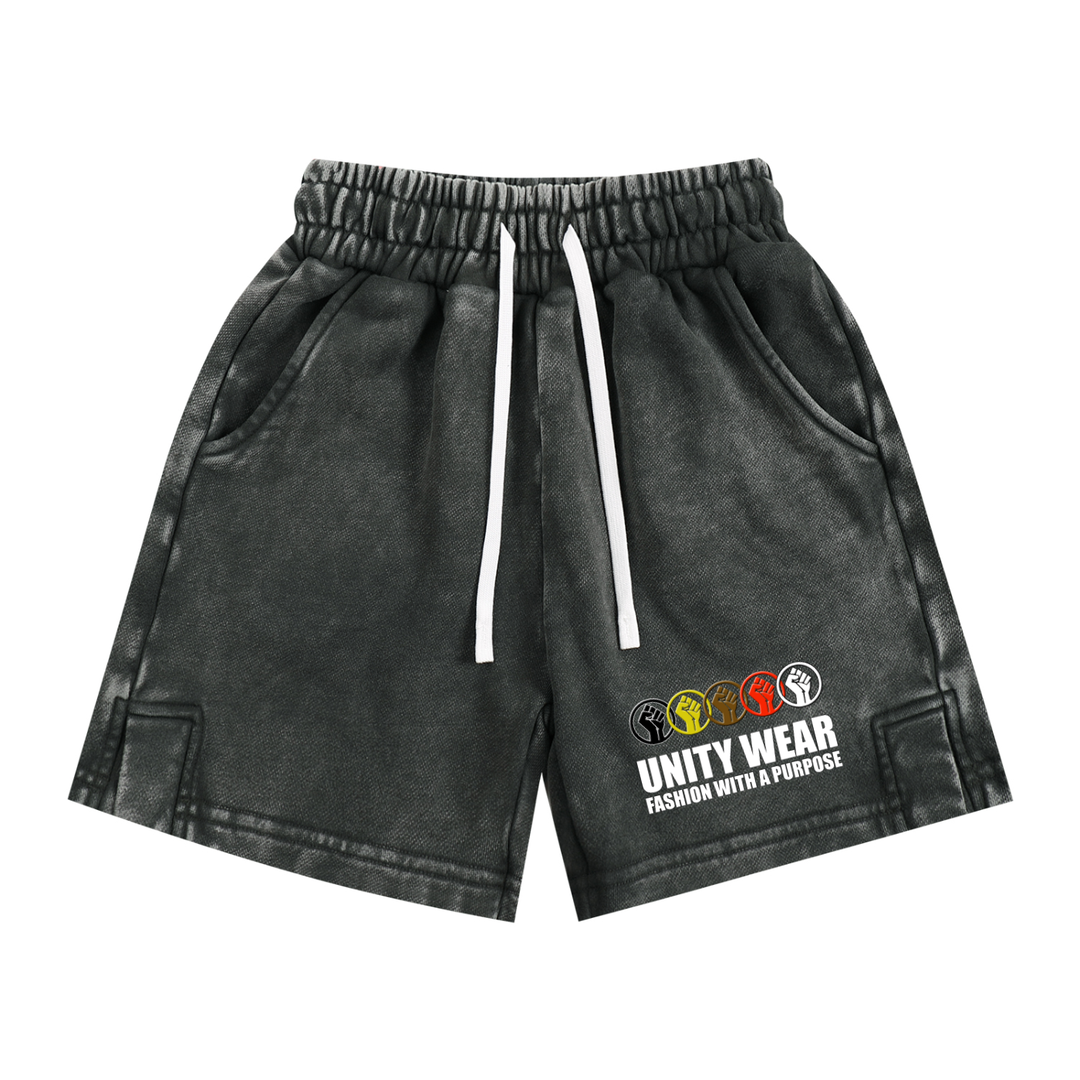 Unity Wear's Unisex Kids Snow Washed Shorts