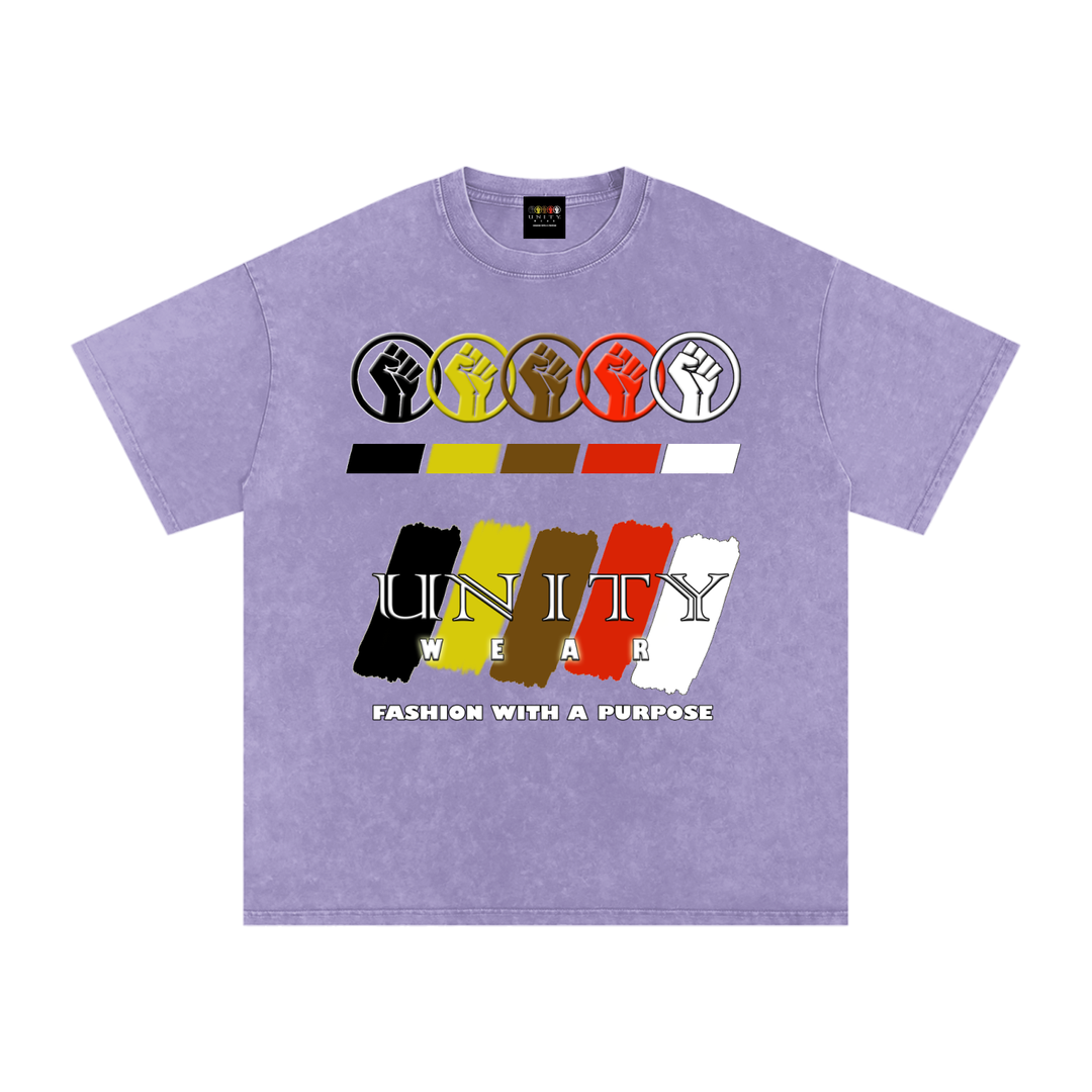 Unity Wear's Full Design Acid Wash Oversize T-Shirt - 250 GSM