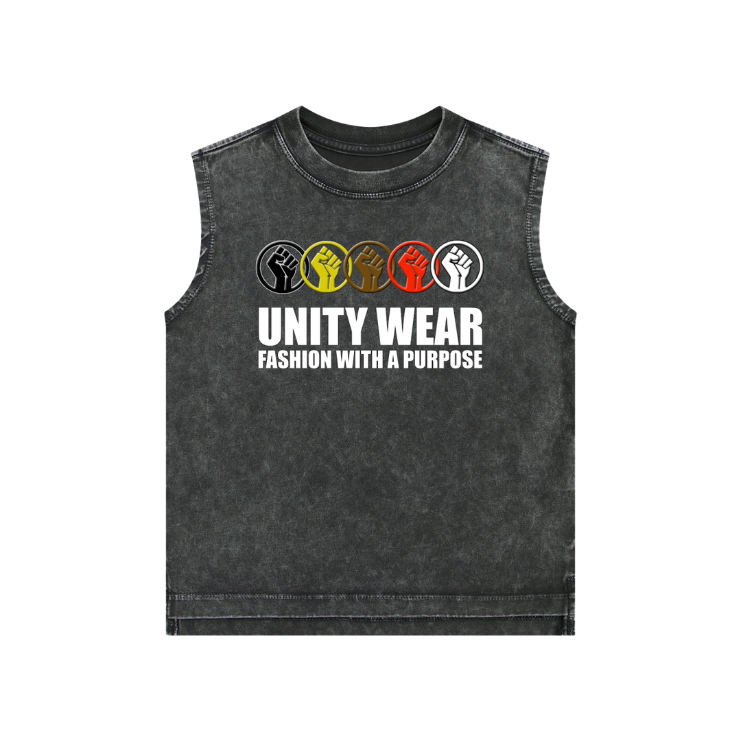 Unity Wear's Unisex Kids Snow Washed Tank Top