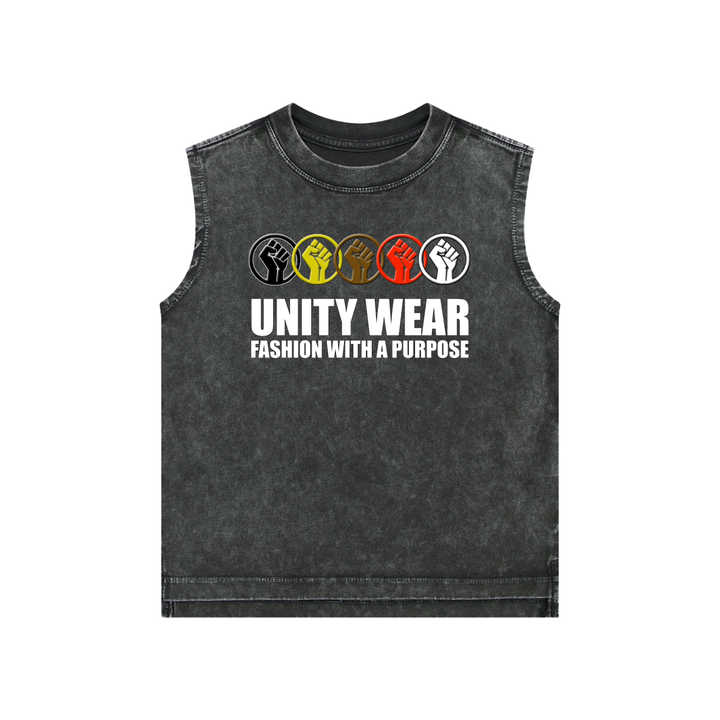 Unity Wear's Unisex Kids Snow Washed Tank Top