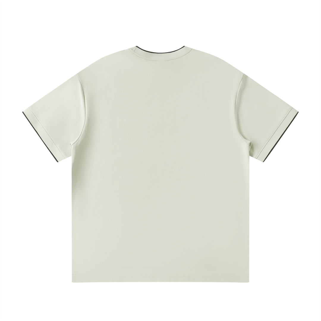 Unity Wear's Unisex White Collar Trim Regular Fit T-Shirt