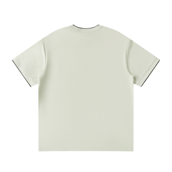 Unity Wear's Unisex White Collar Trim Regular Fit T-Shirt