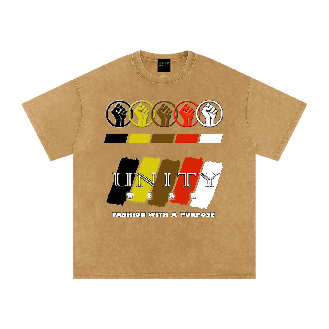 Unity Wear's Full Design Acid Wash Oversize T-Shirt - 250 GSM