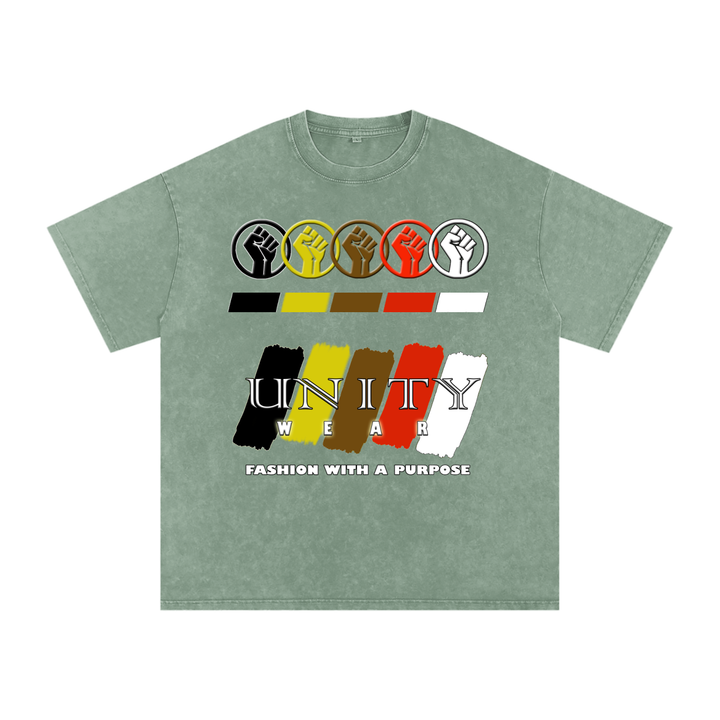 Unity Wear's Full Design Acid Wash Oversize T-Shirt - 250 GSM