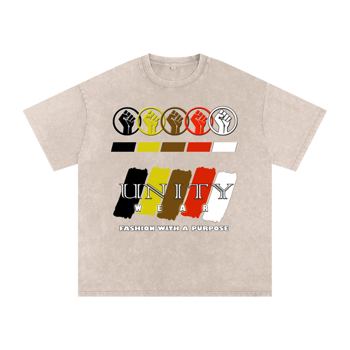 Unity Wear's Full Design Acid Wash Oversize T-Shirt - 250 GSM