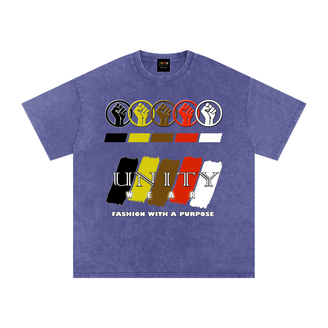 Unity Wear's Full Design Acid Wash Oversize T-Shirt - 250 GSM