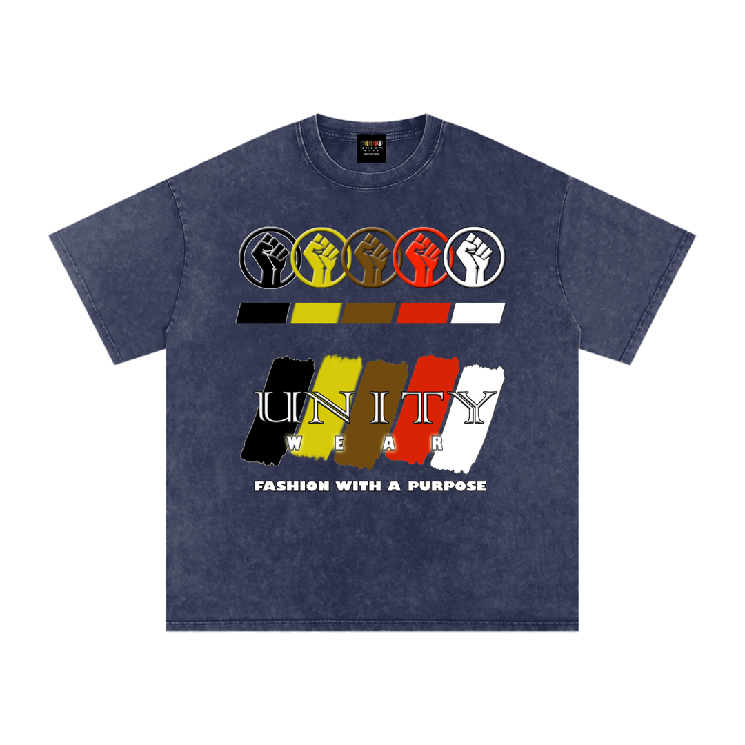 Unity Wear's Full Design Acid Wash Oversize T-Shirt - 250 GSM