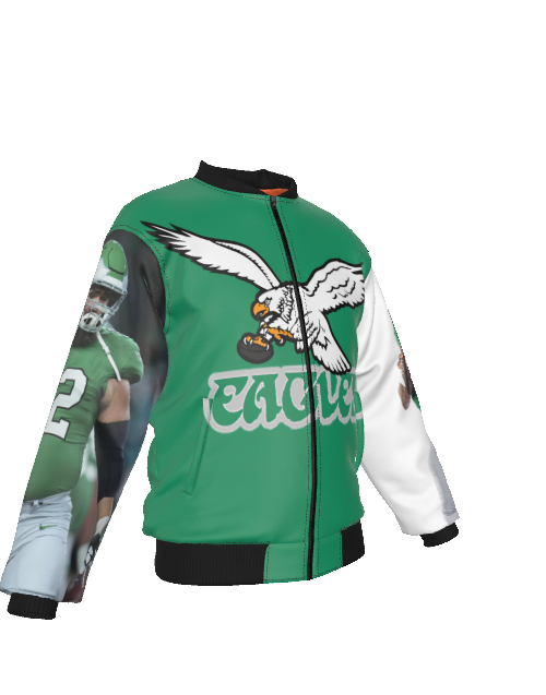 Eagles New School Kelly Green Unisex Bomber Jacket