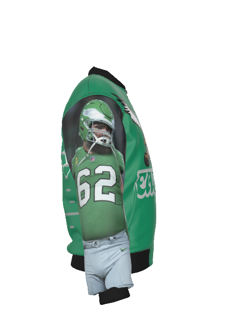 Eagles New School Kelly Green Unisex Bomber Jacket