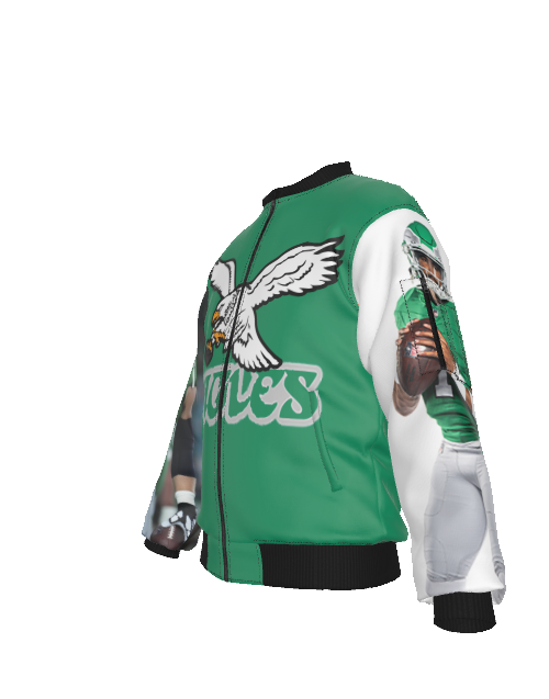 Eagles New School Kelly Green Unisex Bomber Jacket