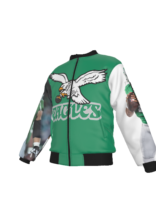 Eagles New School Kelly Green Unisex Bomber Jacket