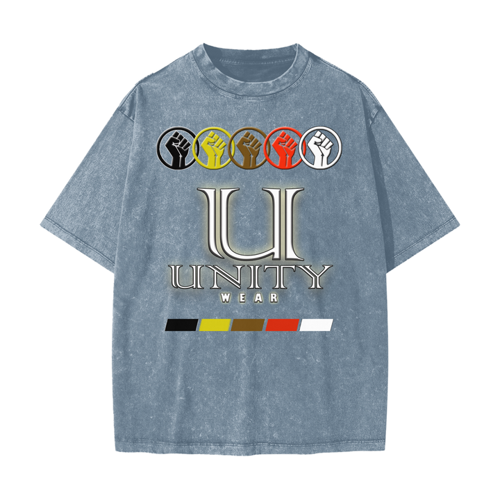 Unity,Peace ,Love ,Inclusion ,Equality ,T-Shirt ,Snow Washed