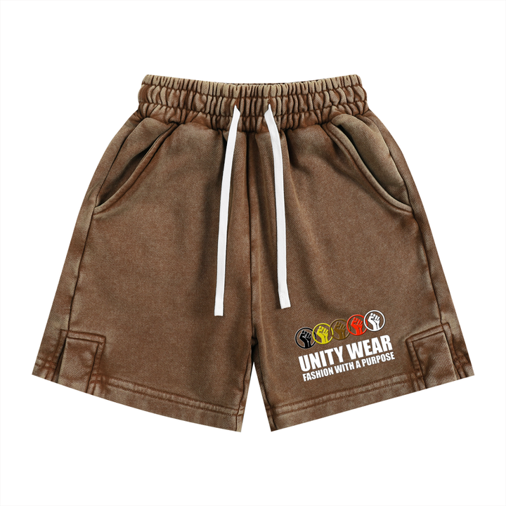 Unity Wear's Unisex Kids Snow Washed Shorts