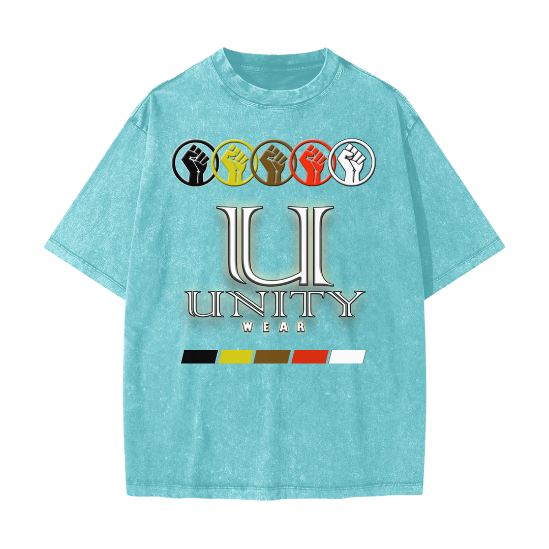 Unity,Peace ,Love ,Inclusion ,Equality ,T-Shirt ,Snow Washed