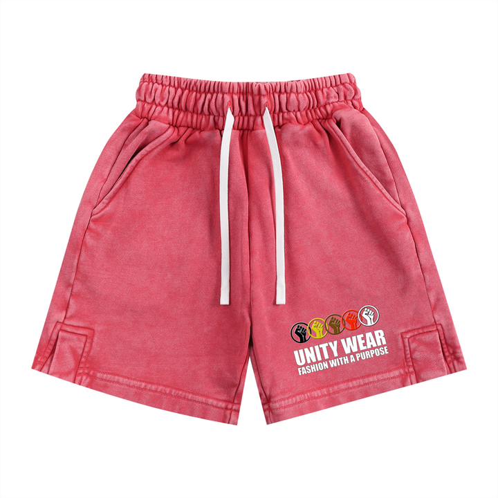 Unity Wear's Unisex Kids Snow Washed Shorts