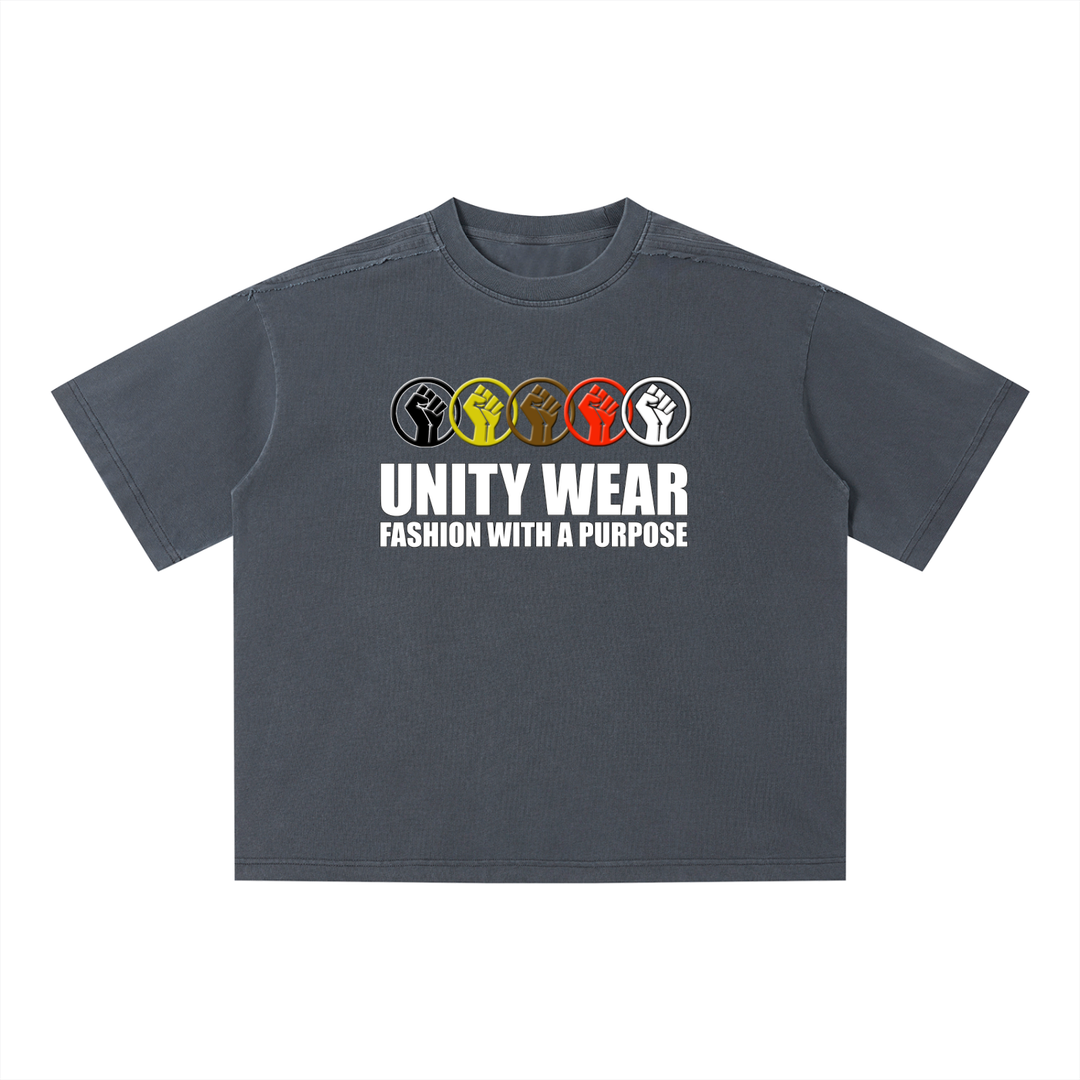 Unity Wear's Blocks Unisex Vintage Wash Boxy T-Shirt