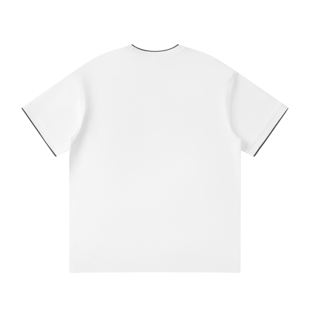 Unity Wear's Unisex White Collar Trim Regular Fit T-Shirt