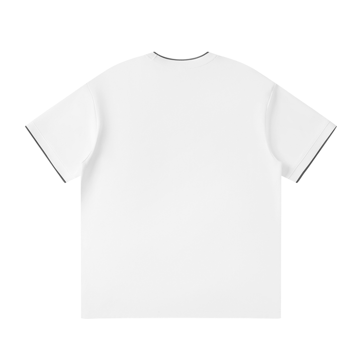 Unity Wear's Unisex White Collar Trim Regular Fit T-Shirt