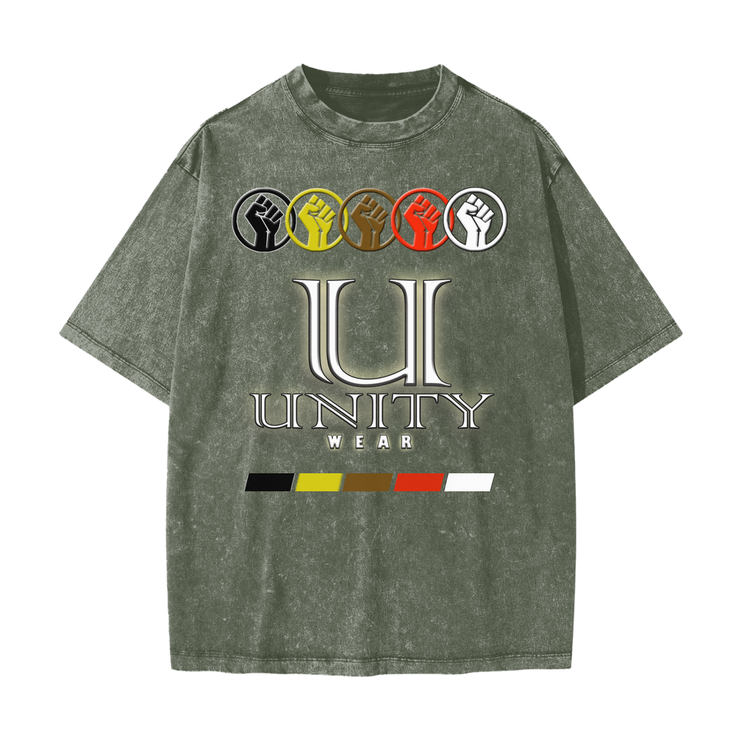 Unity,Peace ,Love ,Inclusion ,Equality ,T-Shirt ,Snow Washed