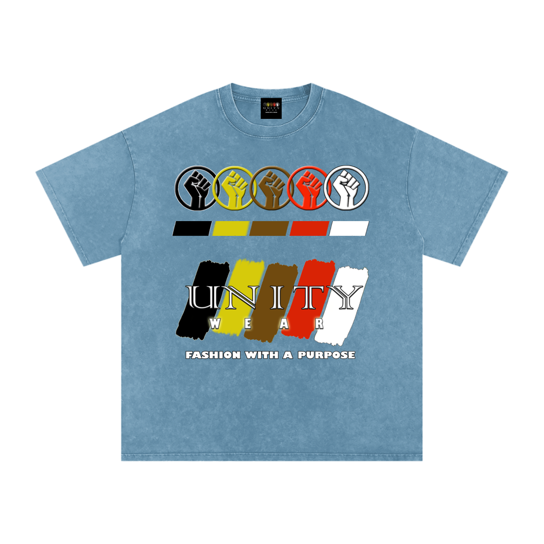Unity Wear's Full Design Acid Wash Oversize T-Shirt - 250 GSM