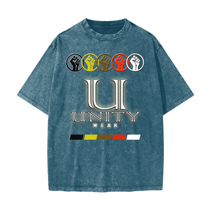 Unity,Peace ,Love ,Inclusion ,Equality ,T-Shirt ,Snow Washed