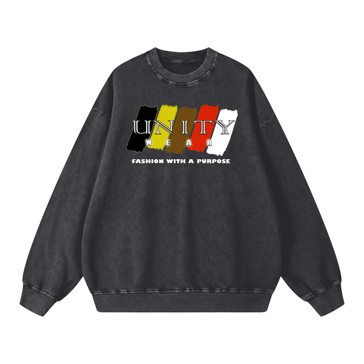 Unity Wear's Swash Acid Wash Oversize Sweatshirt - 360 GSM