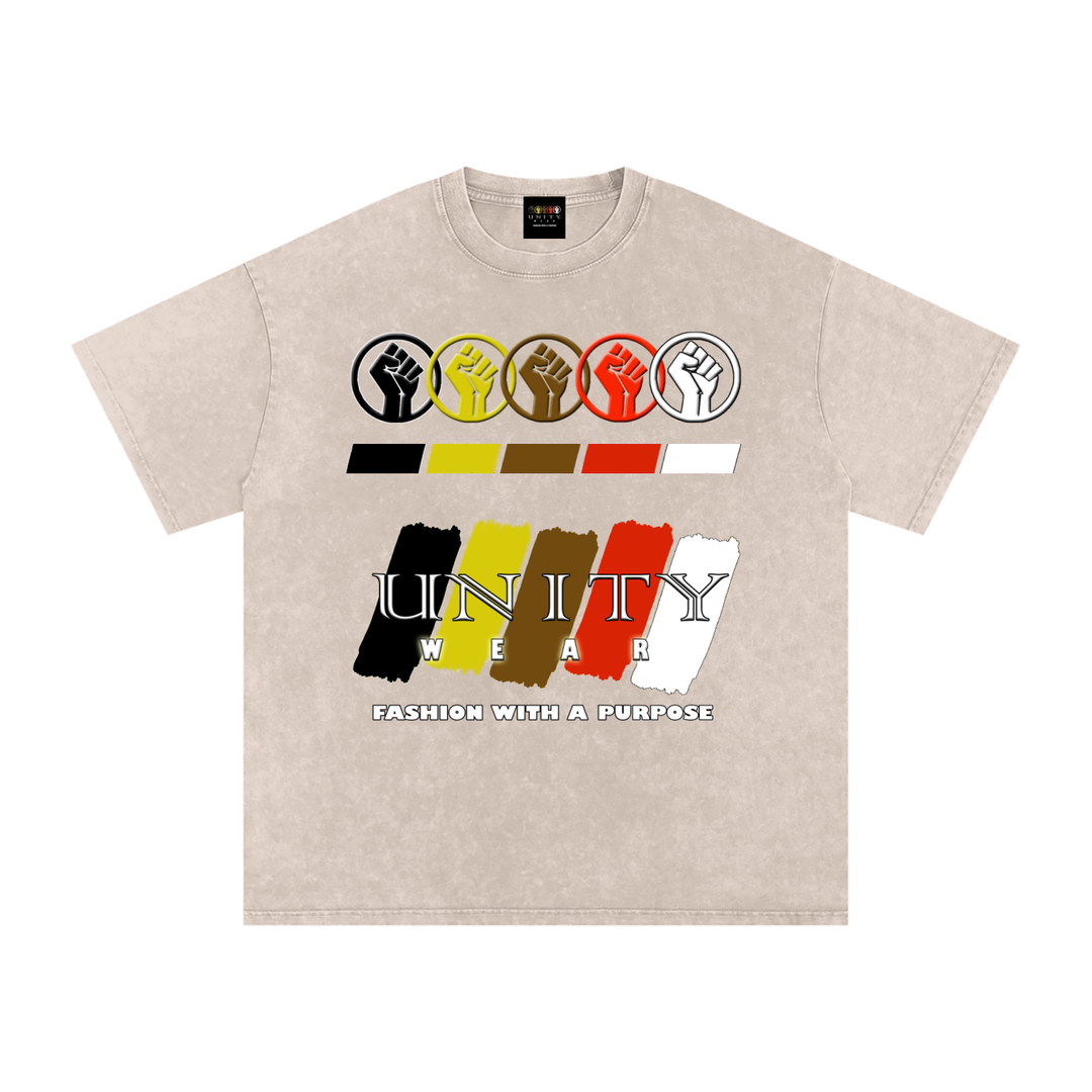 Unity Wear's Full Design Acid Wash Oversize T-Shirt - 250 GSM
