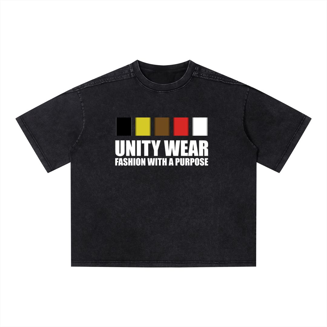 Unity Wear's Blocks Unisex Vintage Wash Boxy T-Shirt