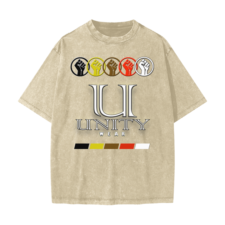 Unity,Peace ,Love ,Inclusion ,Equality ,T-Shirt ,Snow Washed