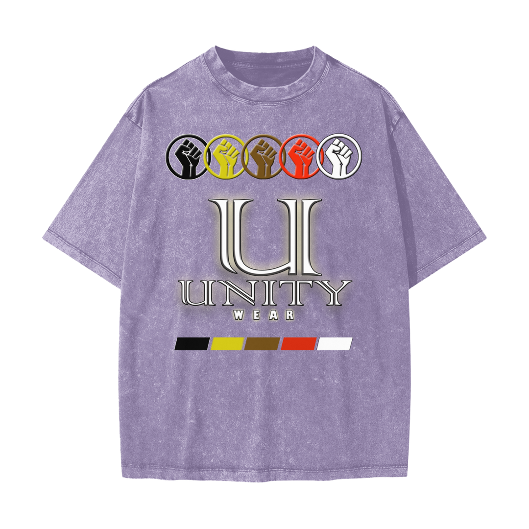 Unity,Peace ,Love ,Inclusion ,Equality ,T-Shirt ,Snow Washed