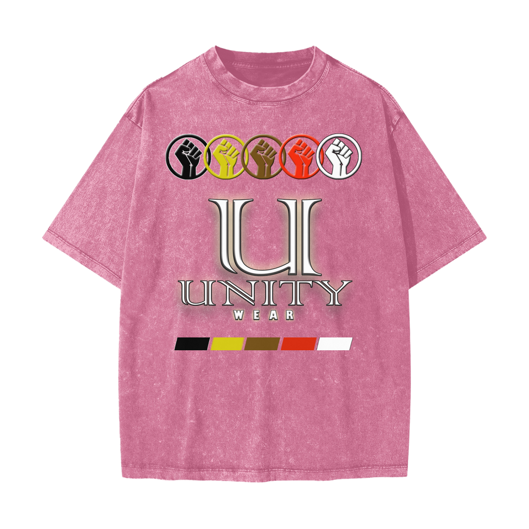 Unity,Peace ,Love ,Inclusion ,Equality ,T-Shirt ,Snow Washed