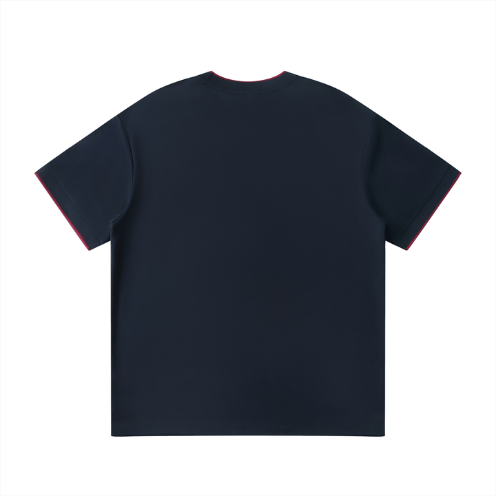 Unity Wear's Unisex White Collar Trim Regular Fit T-Shirt