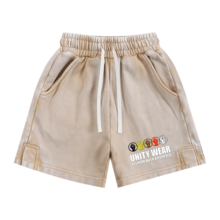 Unity Wear's Unisex Kids Snow Washed Shorts