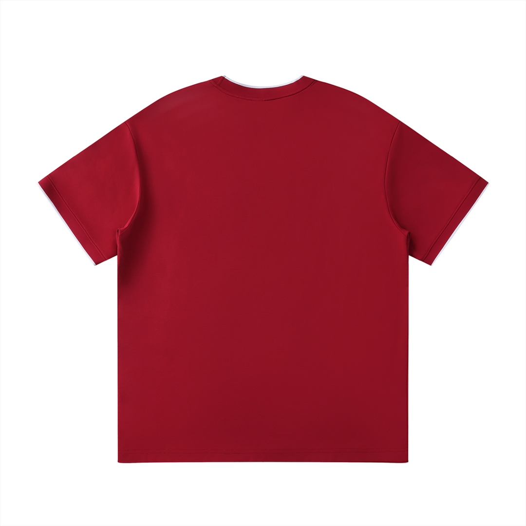 Unity Wear's Unisex White Collar Trim Regular Fit T-Shirt