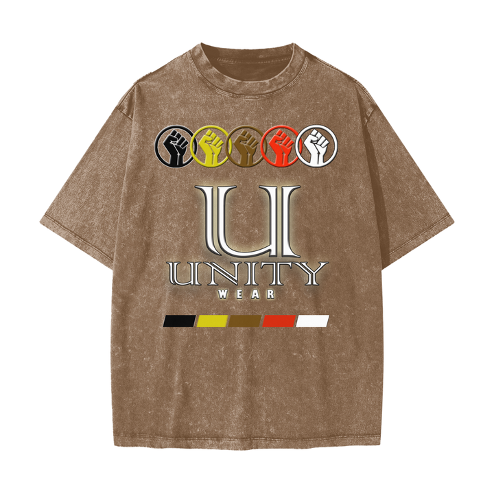 Unity,Peace ,Love ,Inclusion ,Equality ,T-Shirt ,Snow Washed