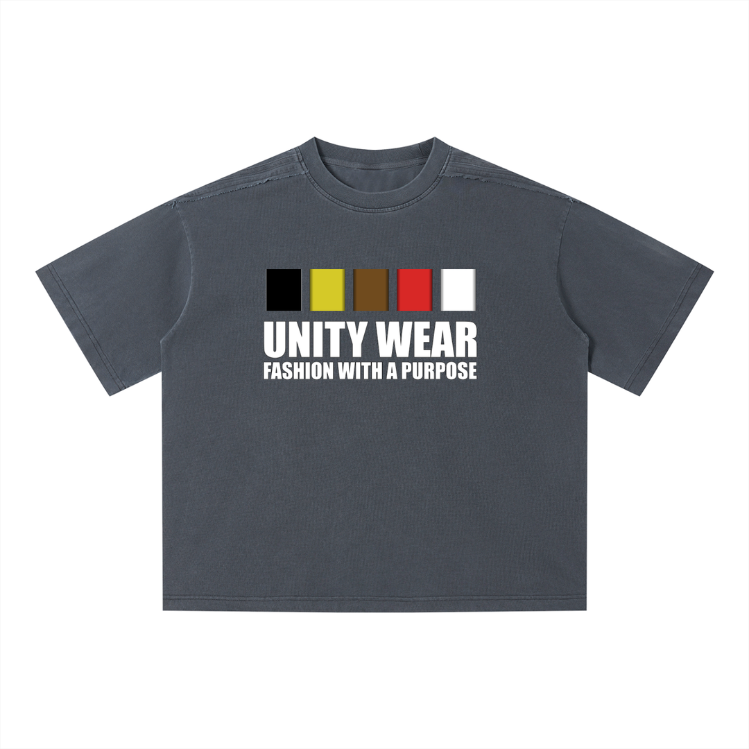 Unity Wear's Blocks Unisex Vintage Wash Boxy T-Shirt