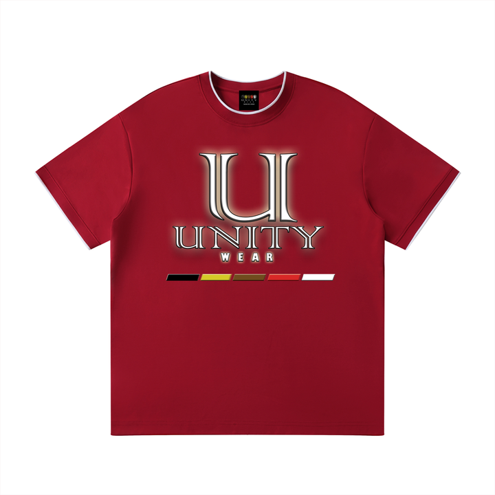 Unity Wear's Unisex White Collar Trim Regular Fit T-Shirt