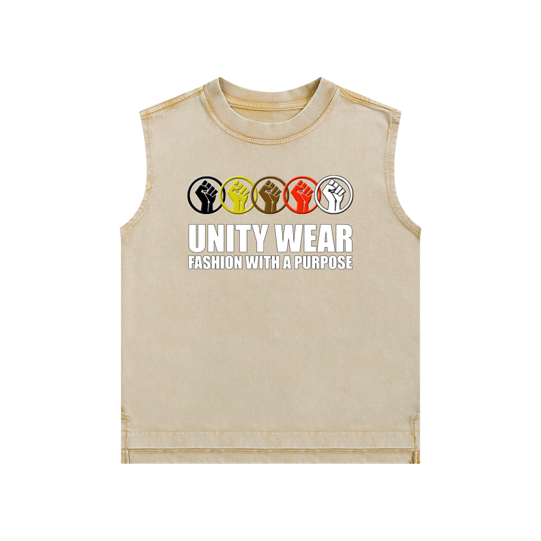 Unity Wear's Unisex Kids Snow Washed Tank Top