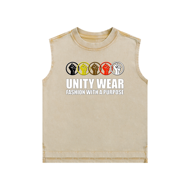 Unity Wear's Unisex Kids Snow Washed Tank Top