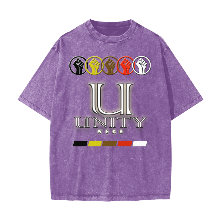 Unity,Peace ,Love ,Inclusion ,Equality ,T-Shirt ,Snow Washed