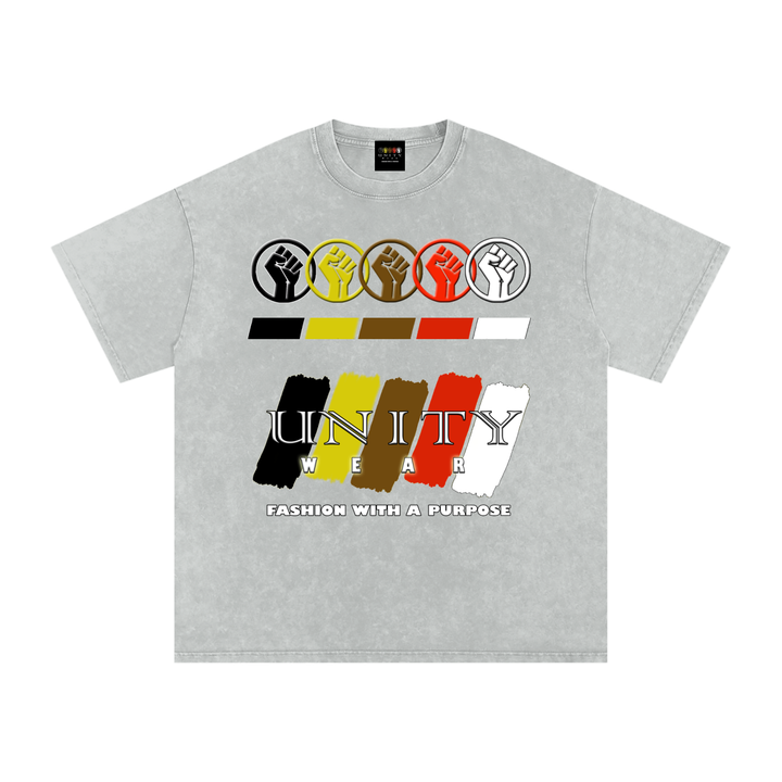 Unity Wear's Full Design Acid Wash Oversize T-Shirt - 250 GSM