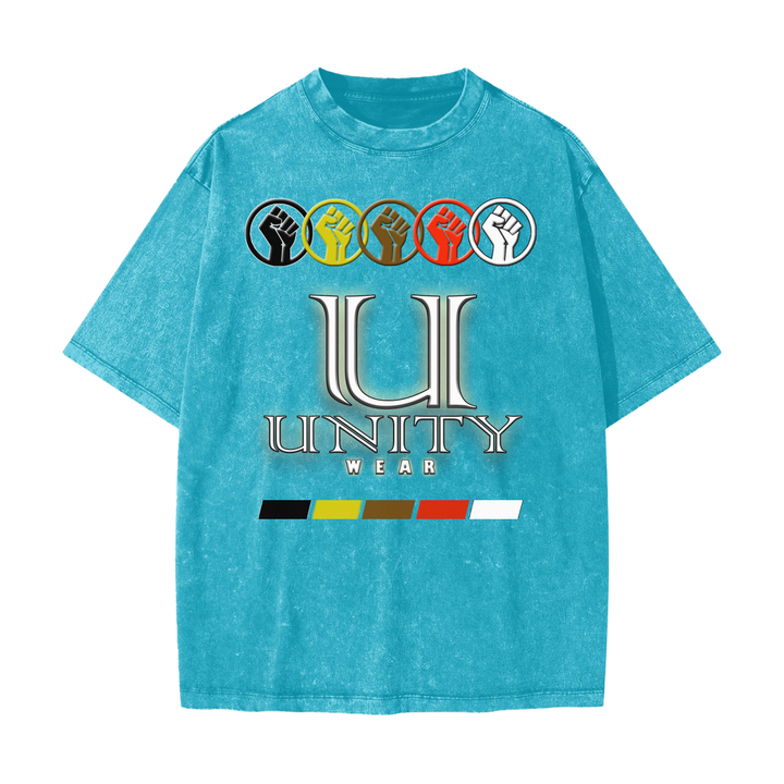 Unity,Peace ,Love ,Inclusion ,Equality ,T-Shirt ,Snow Washed