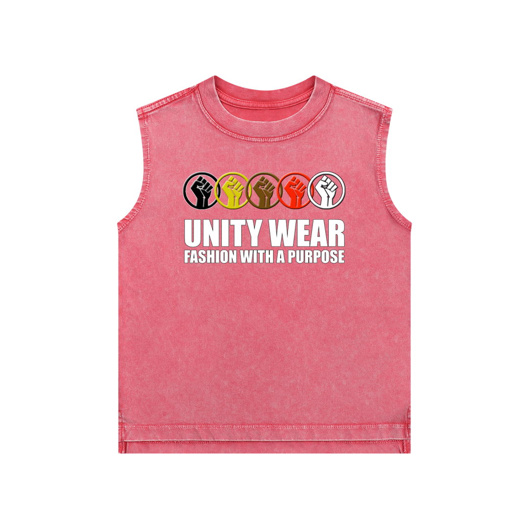 Unity Wear's Unisex Kids Snow Washed Tank Top