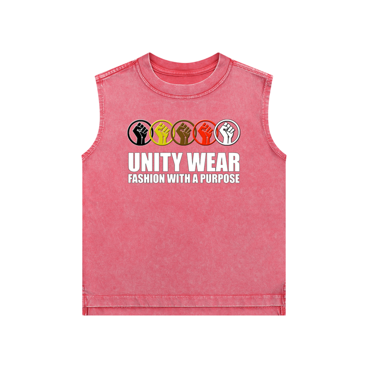 Unity Wear's Unisex Kids Snow Washed Tank Top