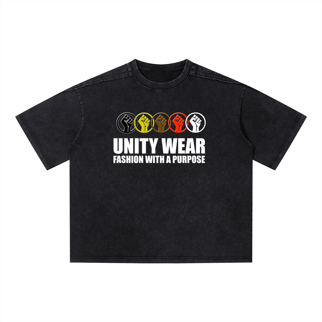 Unity Wear's Blocks Unisex Vintage Wash Boxy T-Shirt