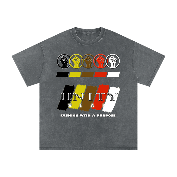 Unity Wear's Full Design Acid Wash Oversize T-Shirt - 250 GSM