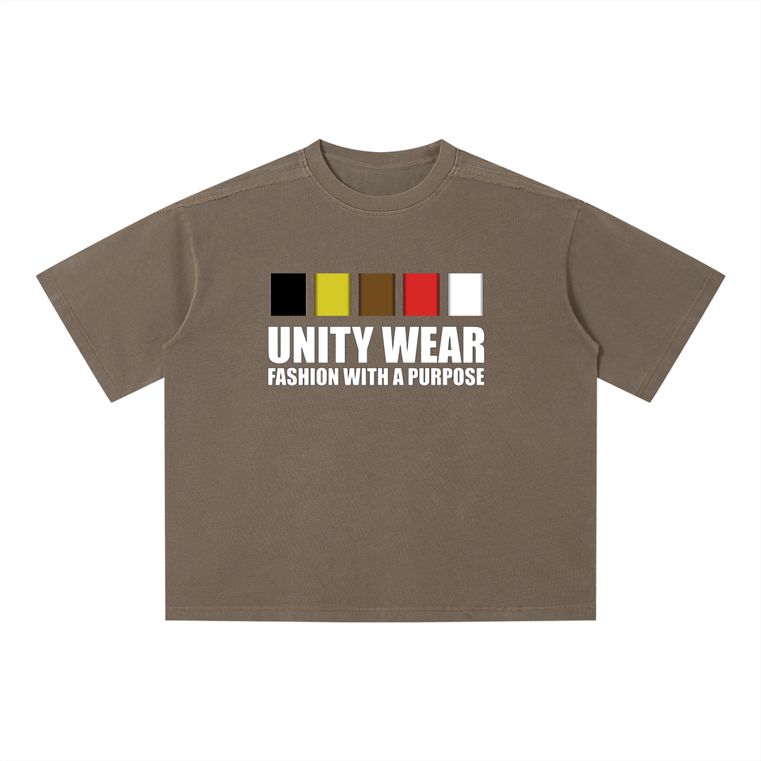 Unity Wear's Blocks Unisex Vintage Wash Boxy T-Shirt
